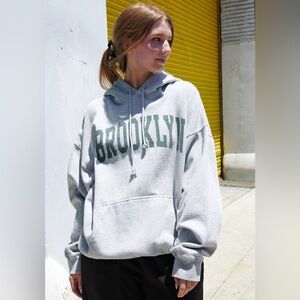 Brandy Melville Gray Brooklyn Hoodie